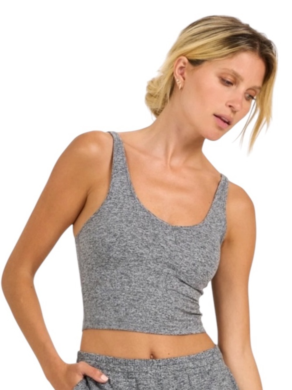 Vuori Halo Performance Tank Top Athletic Athleisure Summer Outdoors Heather Gray